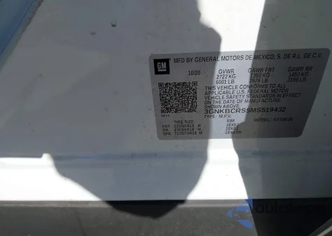 2021 Chevrolet Blazer Fwd 2Lt из США, поврежденный, VIN 3GNKBCRS5MS519432